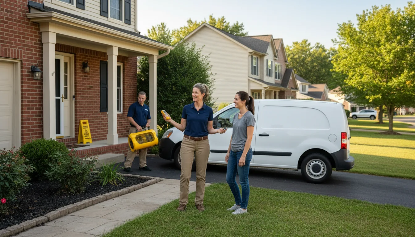 Residential water damage restoration in Mcewensville, PA